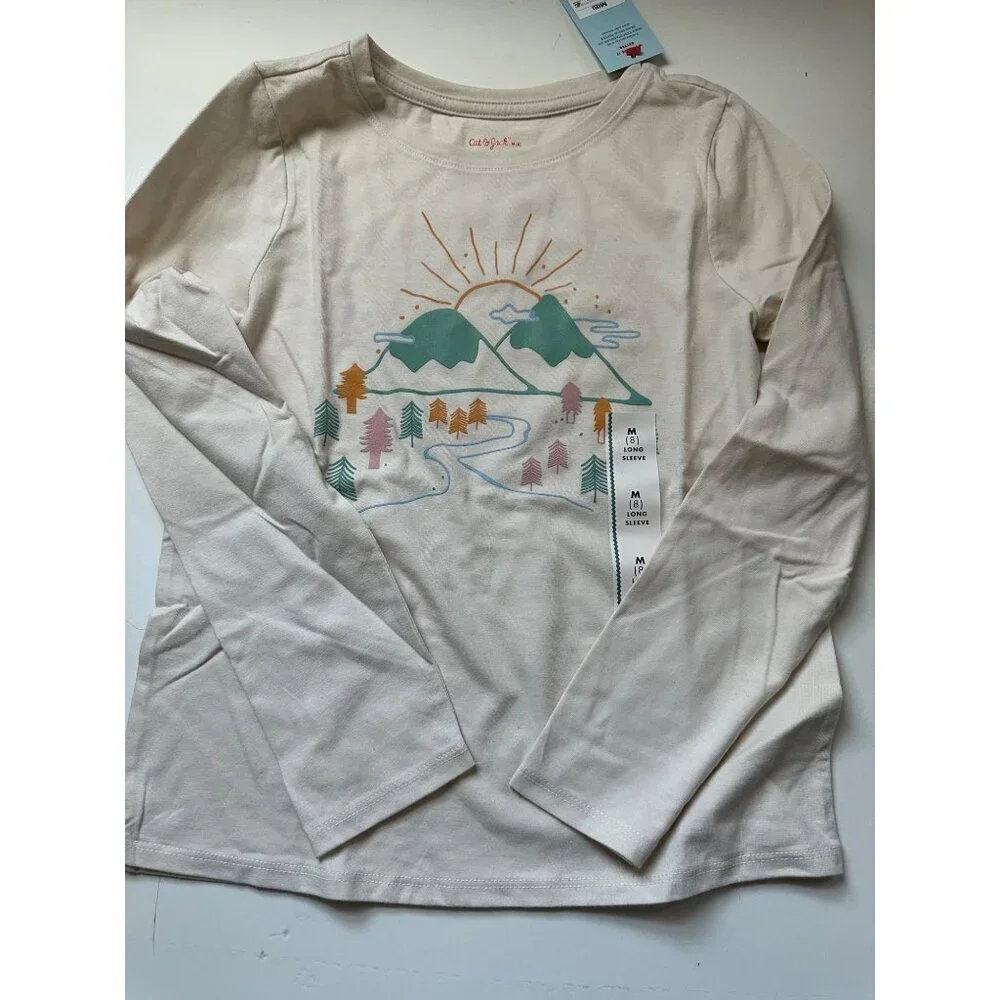 Cat & Jack Girls Graphic Long Sleeve and Leggings Set size M (8) NWT